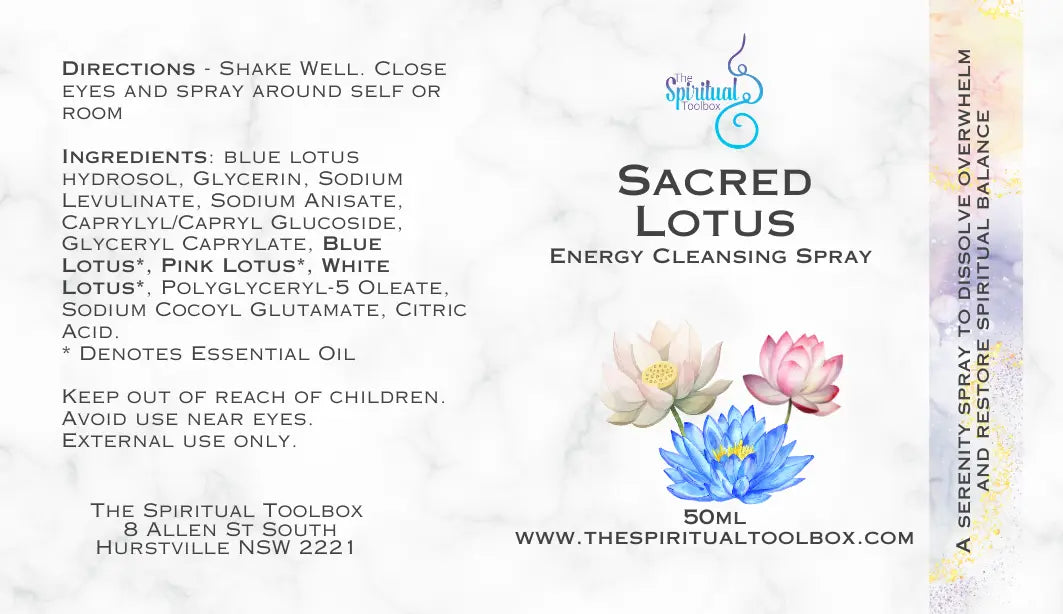 Sacred Lotus Energy Cleansing Spray The Spiritual Toolbox