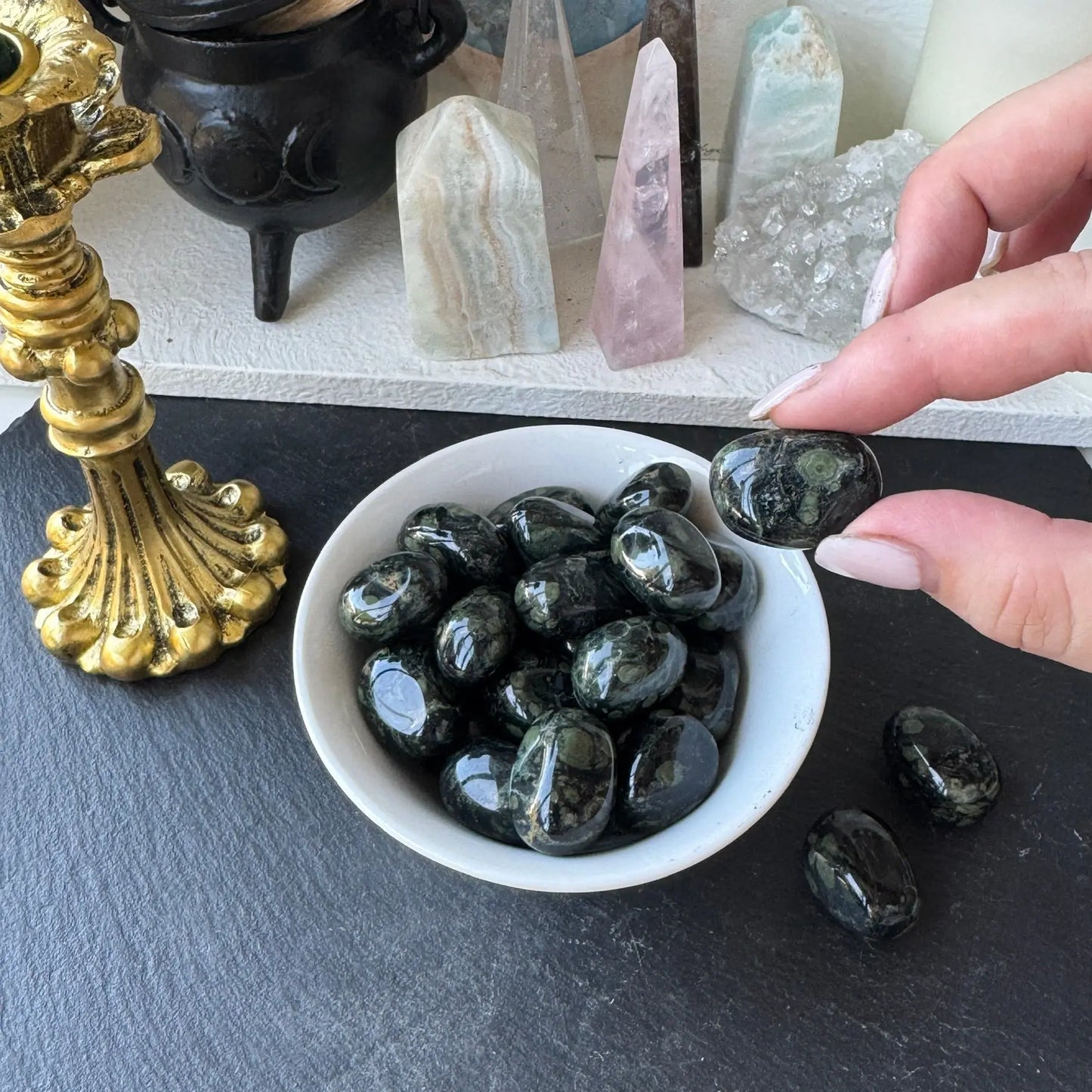 Kambaba Jasper Tumbled The Spiritual Toolbox