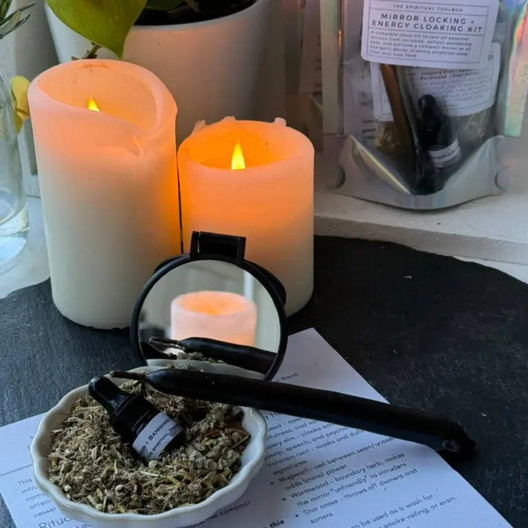Mirror Locking + Energy Cloaking Ritual Kit The Spiritual Toolbox