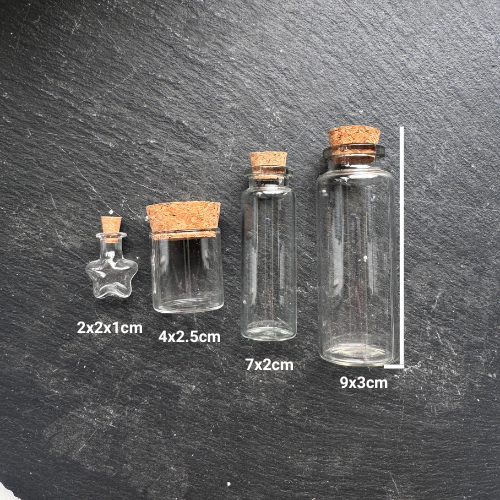 Glass Cork Vial (Medium)