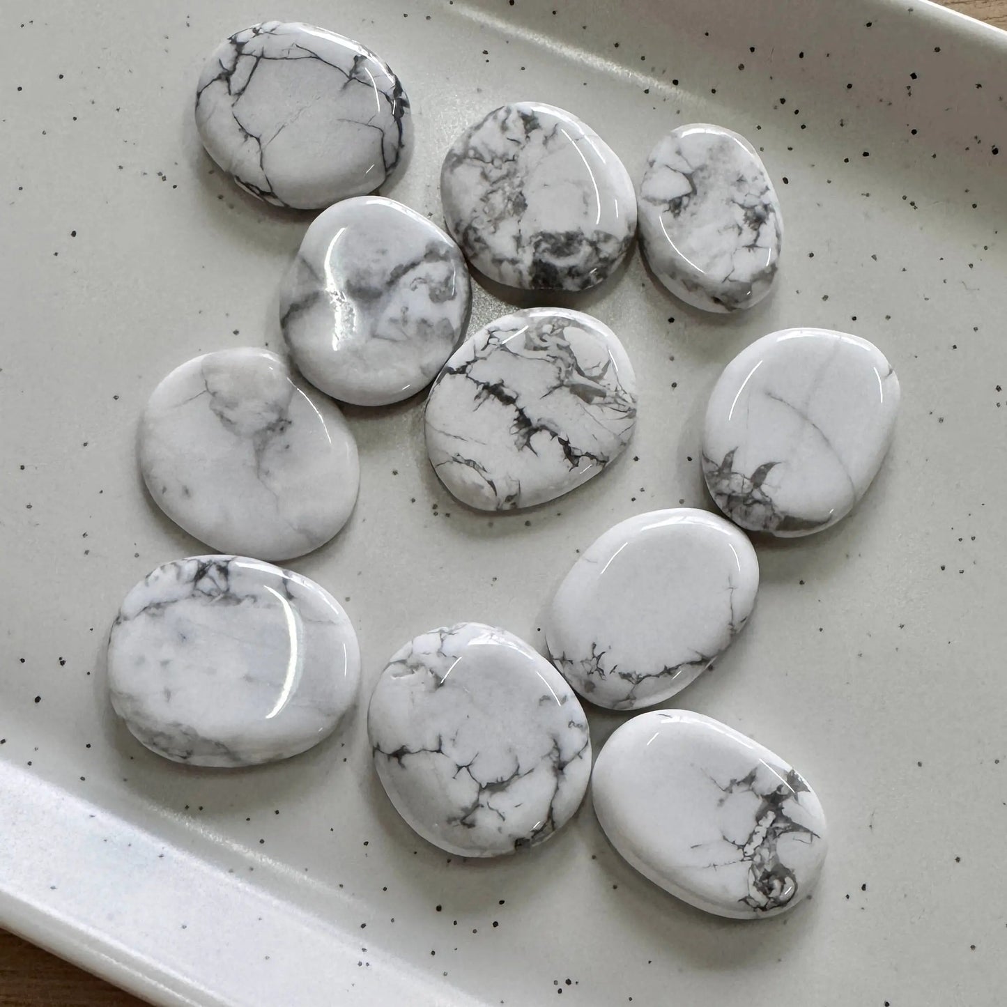 Howlite Flatstone The Spiritual Toolbox