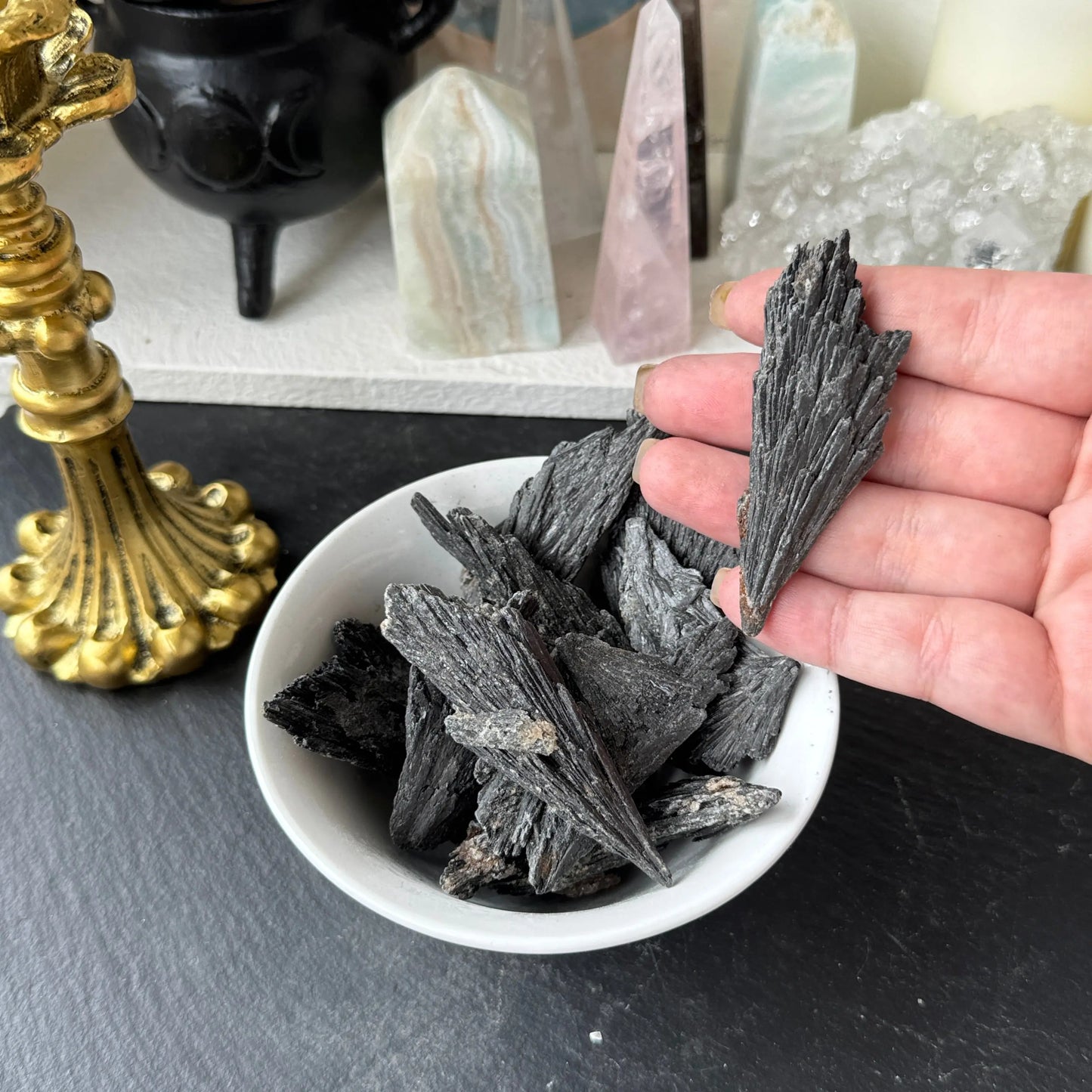 Black Kyanite | Raw Blades The Spiritual Toolbox