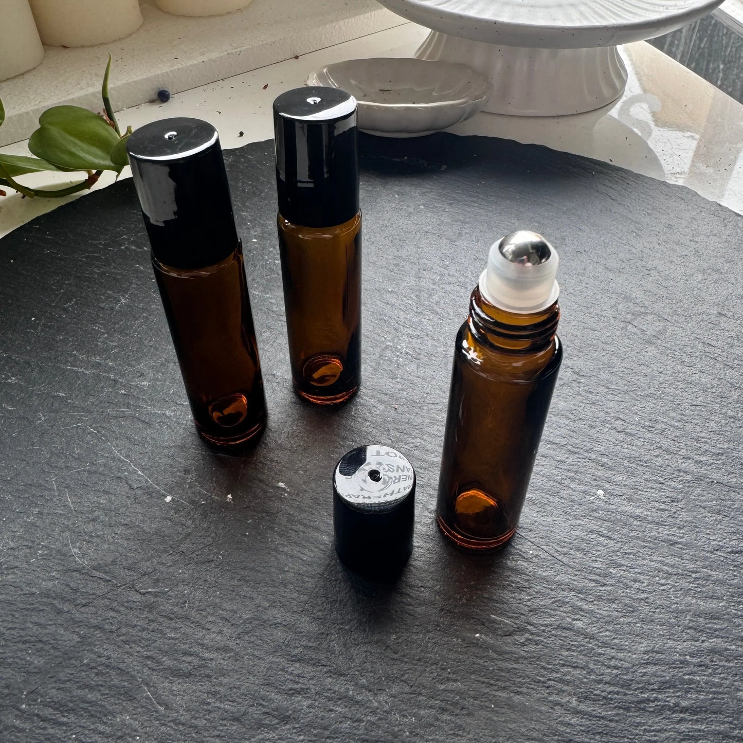 Empty Amber Glass Roller Ball | 10ml The Spiritual Toolbox