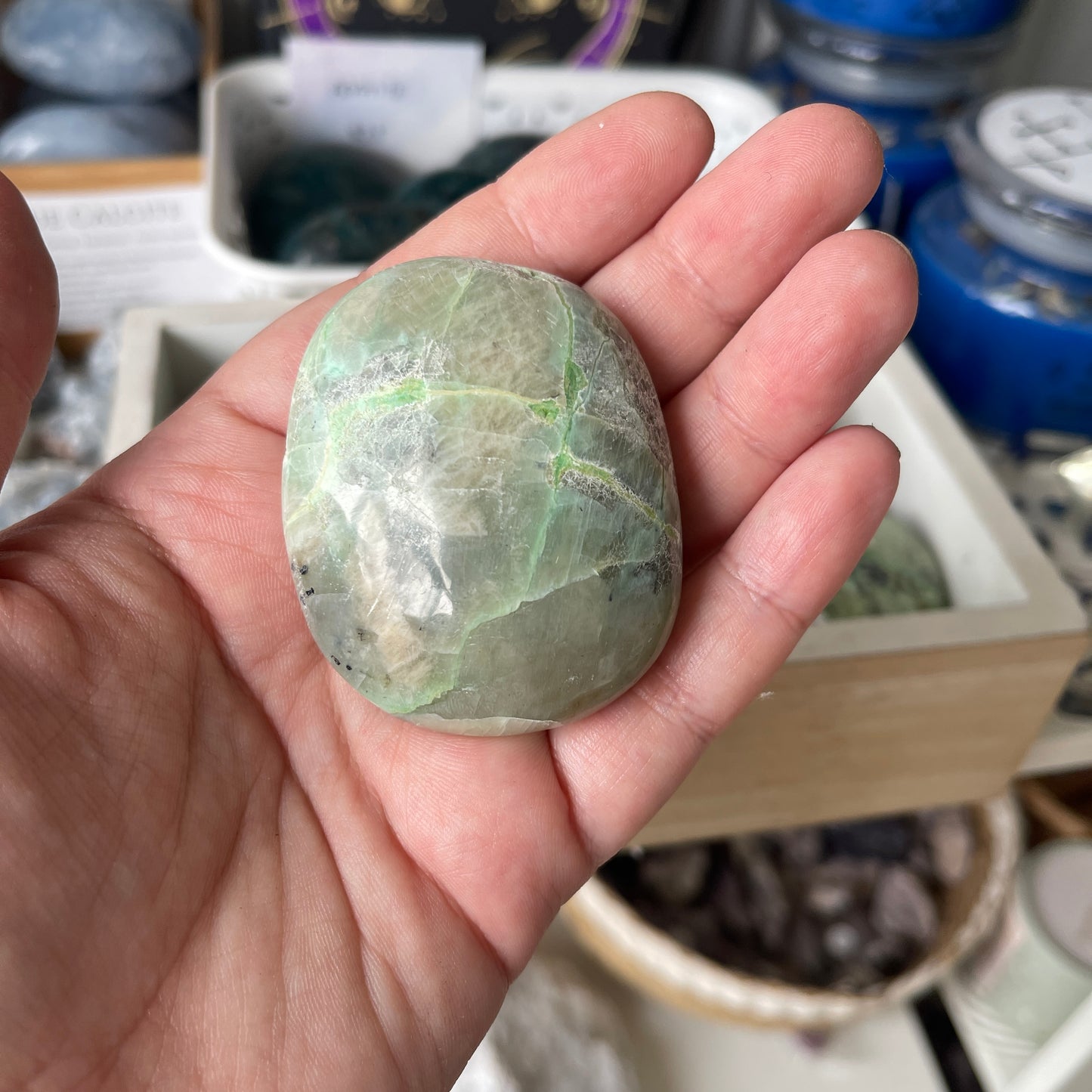 Garnierite Palm Stone (Green Moonstone)