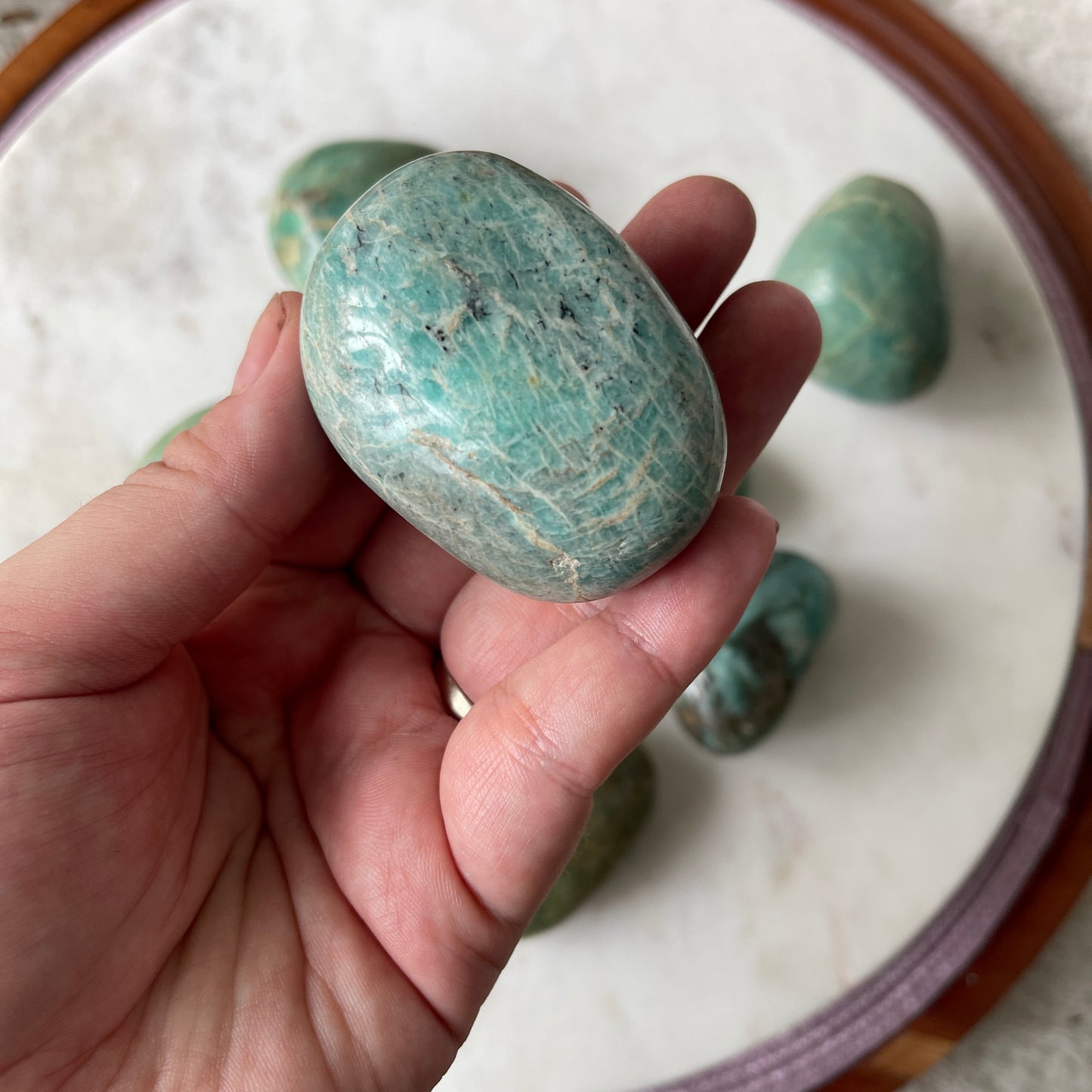 Amazonite Palm Stone