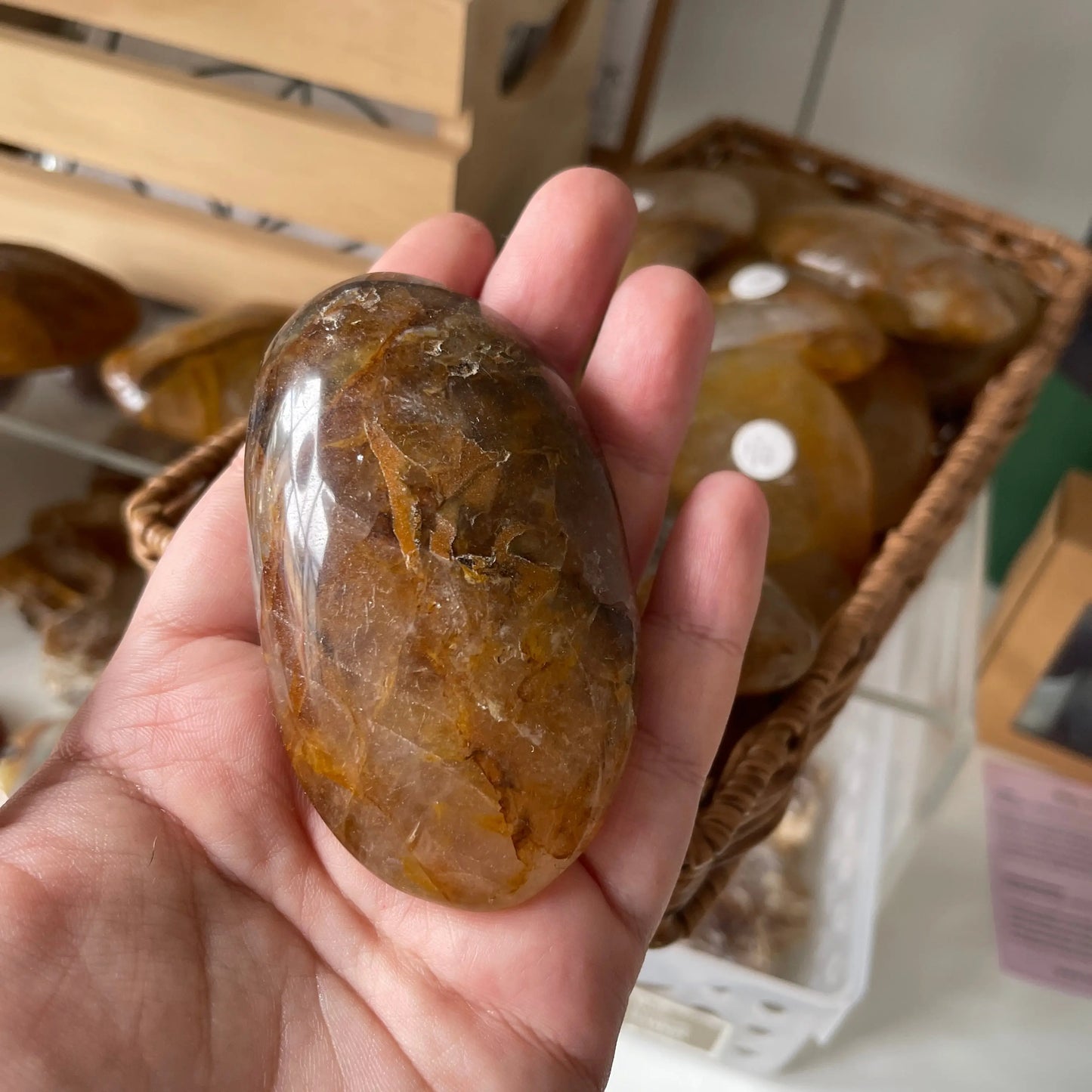 Golden Healer Palmstone The Spiritual Toolbox