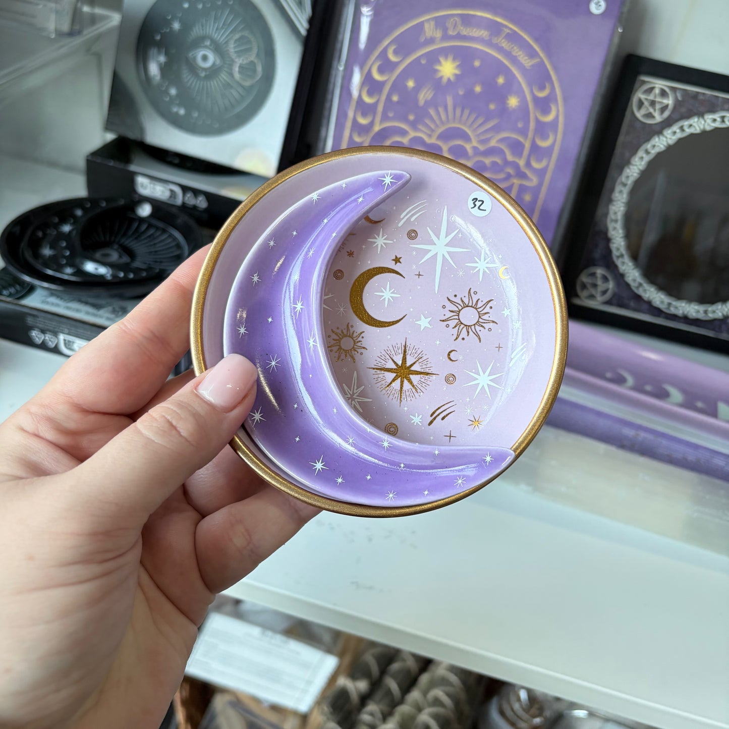 Purple Moon Stacking Trinket Dishes