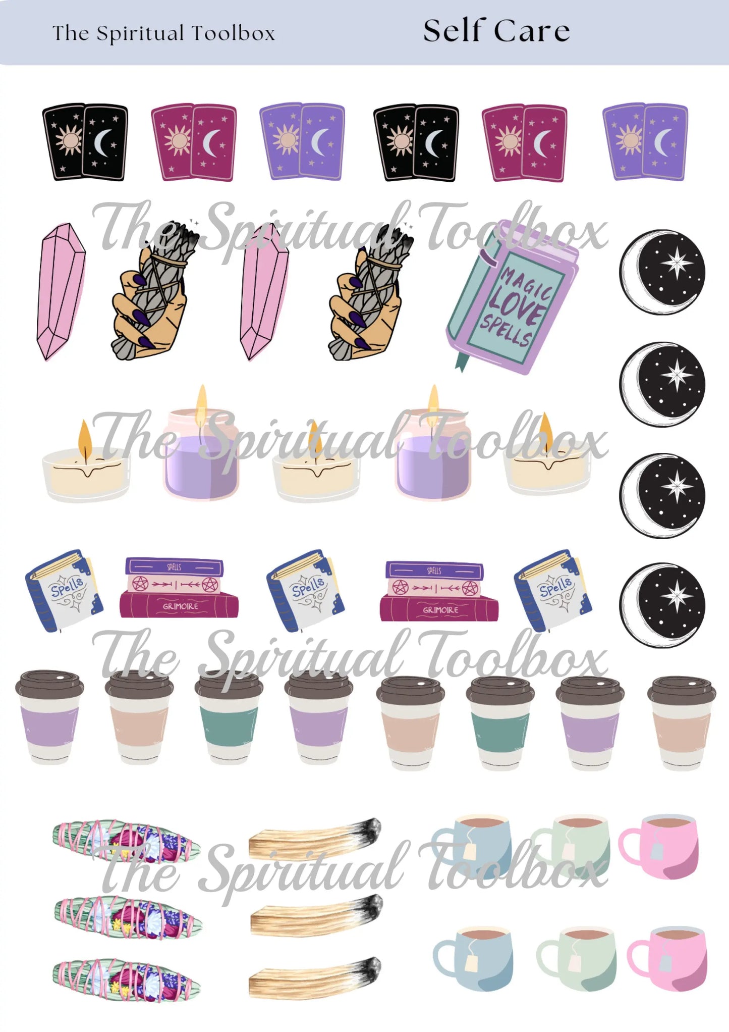Sticker Sheet | Witchy Planner 1 The Spiritual Toolbox
