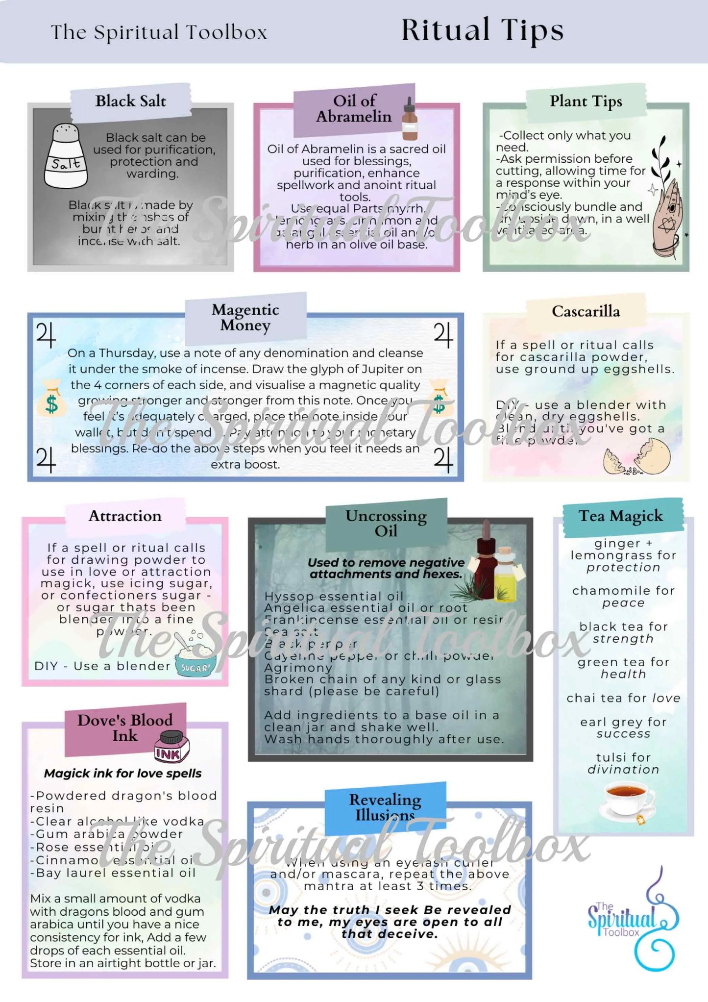 Sticker Sheet | Ritual Tips The Spiritual Toolbox