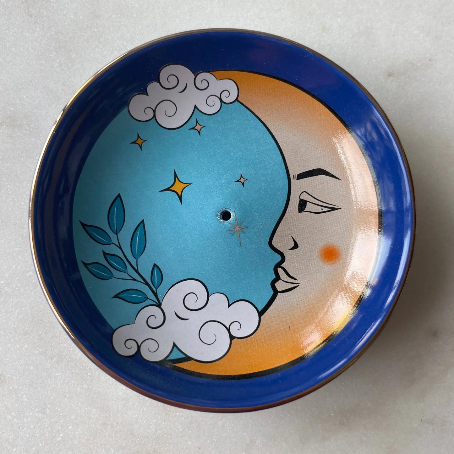 Moon Ceramic Incense Dish / Trinket Dish The Spiritual Toolbox