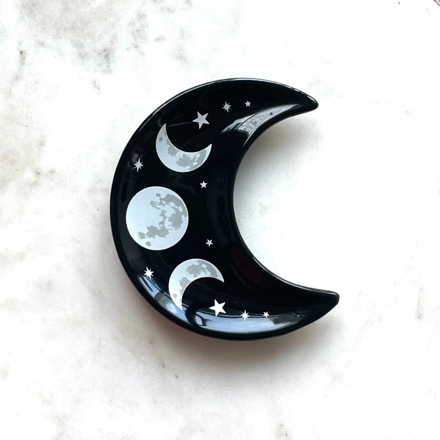 Triple Moon Ceramic Trinket Dish The Spiritual Toolbox