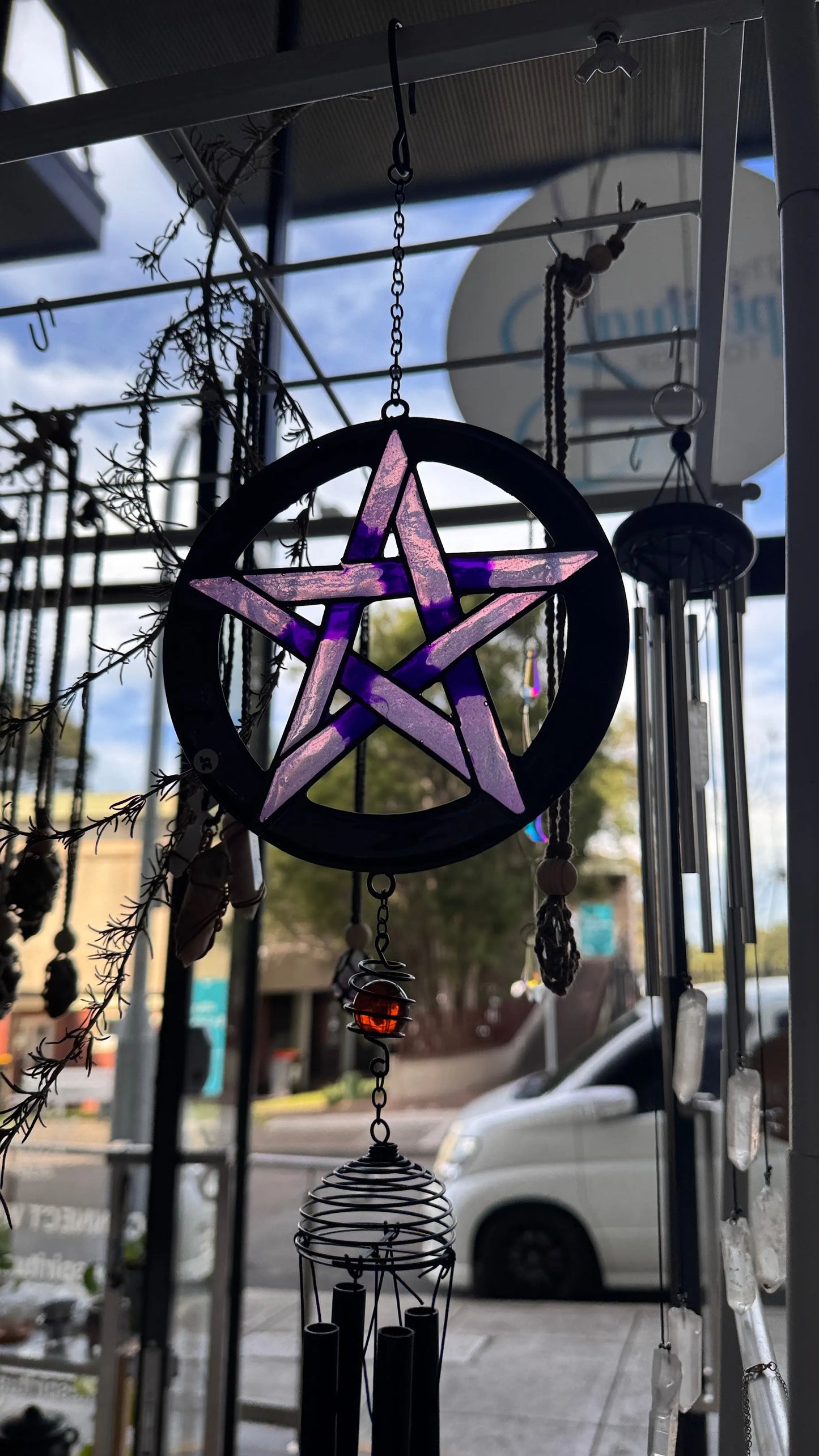Pentagram Wind Chime The Spiritual Toolbox