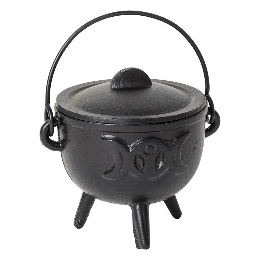 Cast Iron Cauldron | Triple Moon Goddess