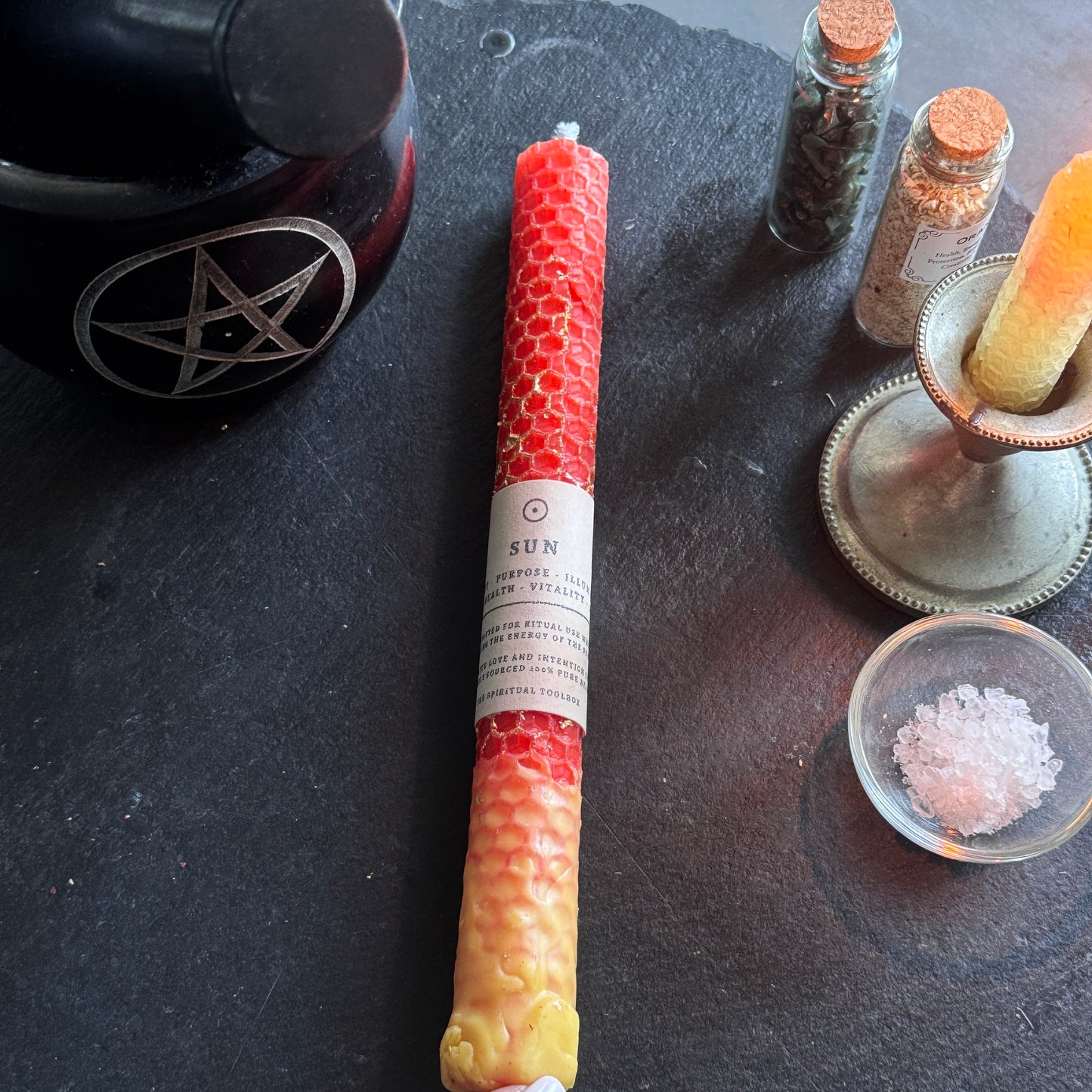 Sun Planetary Magick | Beeswax Altar Candle