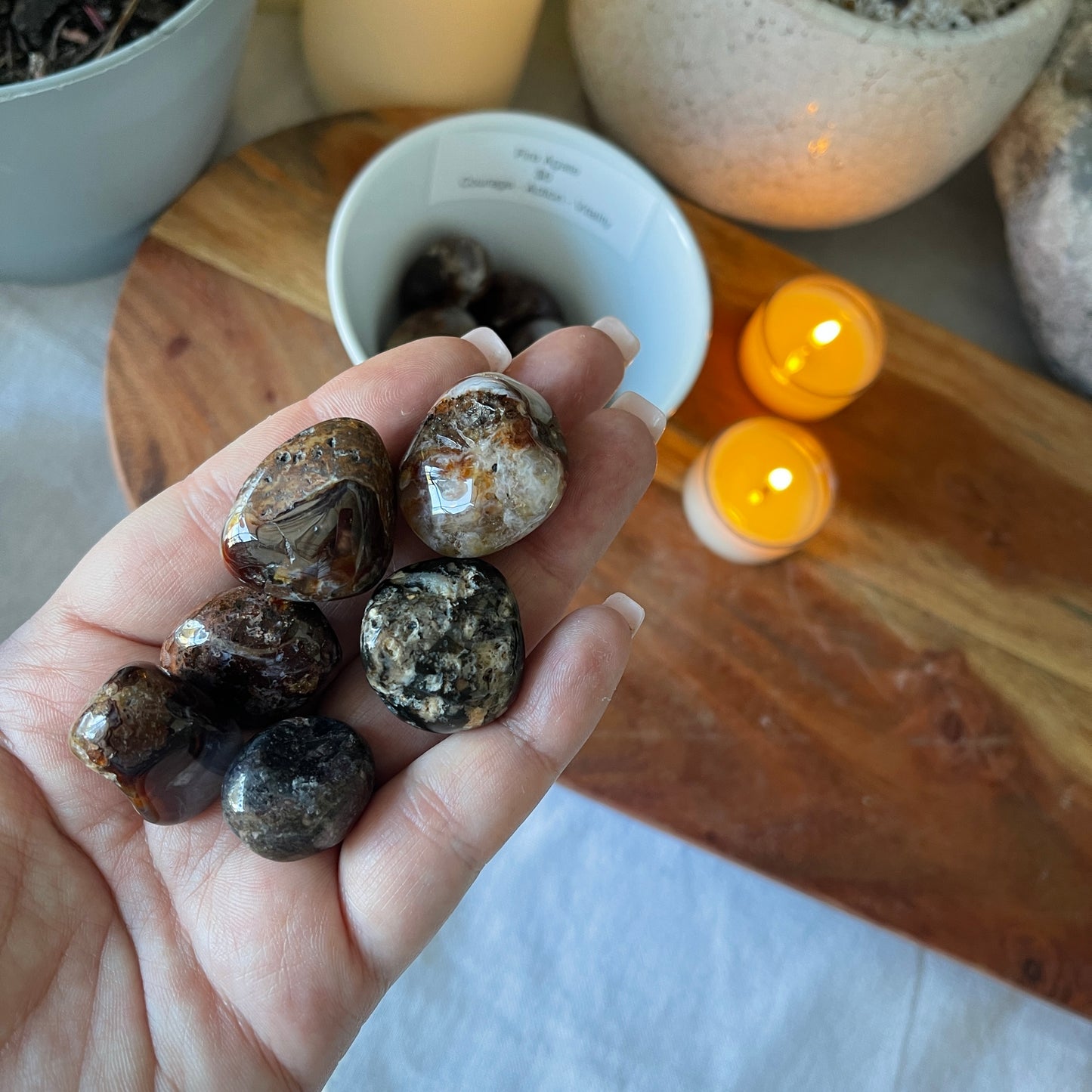 Fire Agate - Tumbled