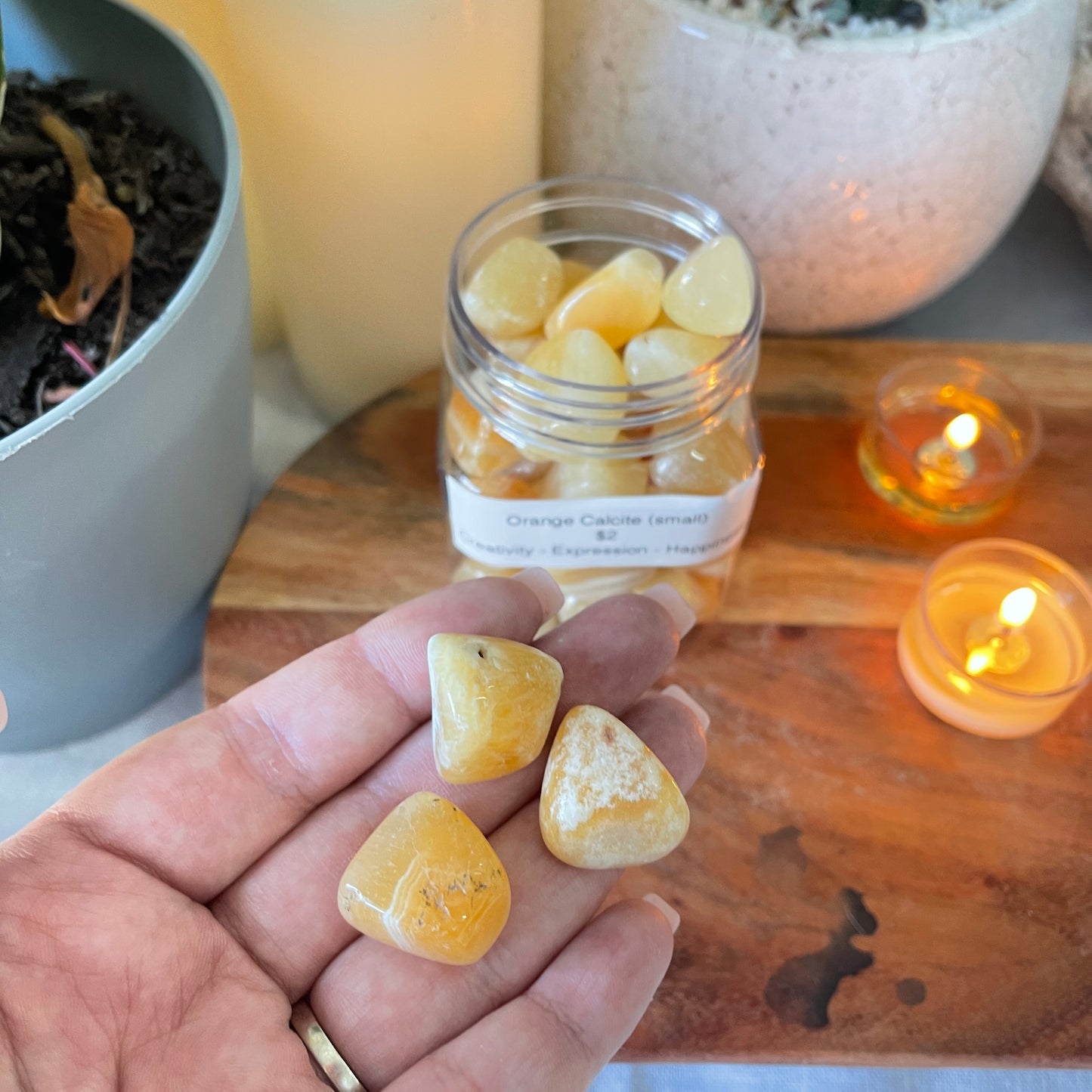 Orange Calcite (Small) - Tumbled