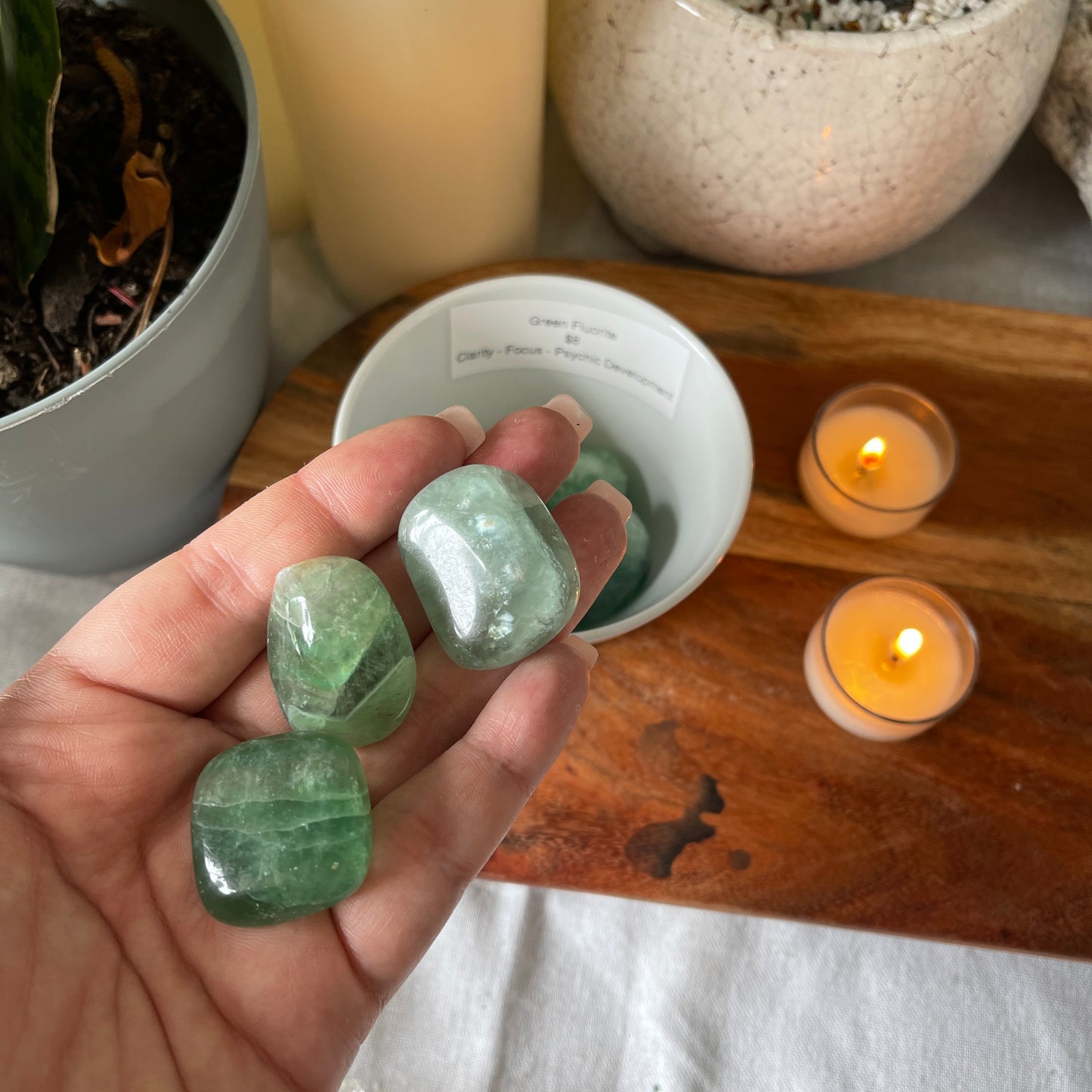 Green Fluorite - Tumbled