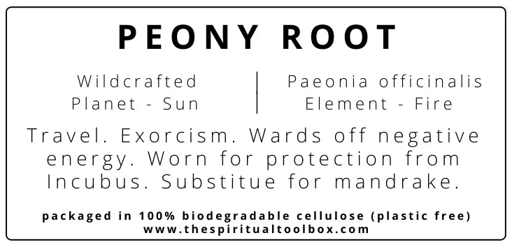 Peony Root The Spiritual Toolbox