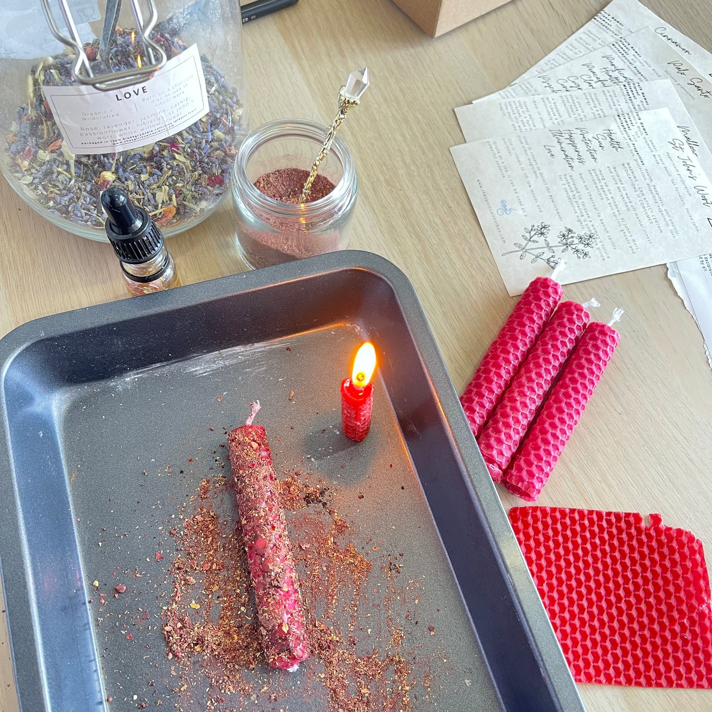 Custom Made “Fixed”Beeswax Candle (Set of 4)