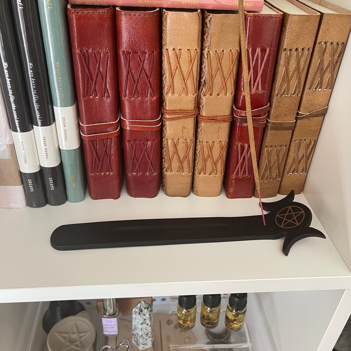 Long Triple Moon | Incense Holder