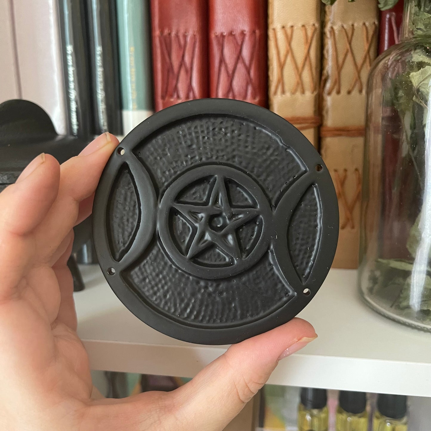 Triple Moon Pentagram | Incense Holder