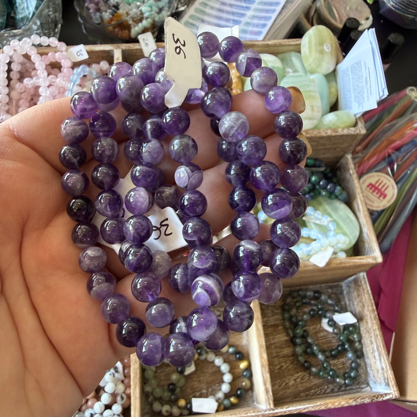 Chevron Amethyst Bracelet