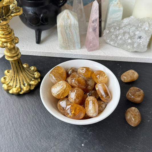 Honey Calcite Tumbled