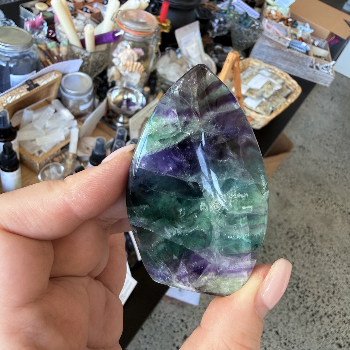 Rainbow Fluorite - Flame
