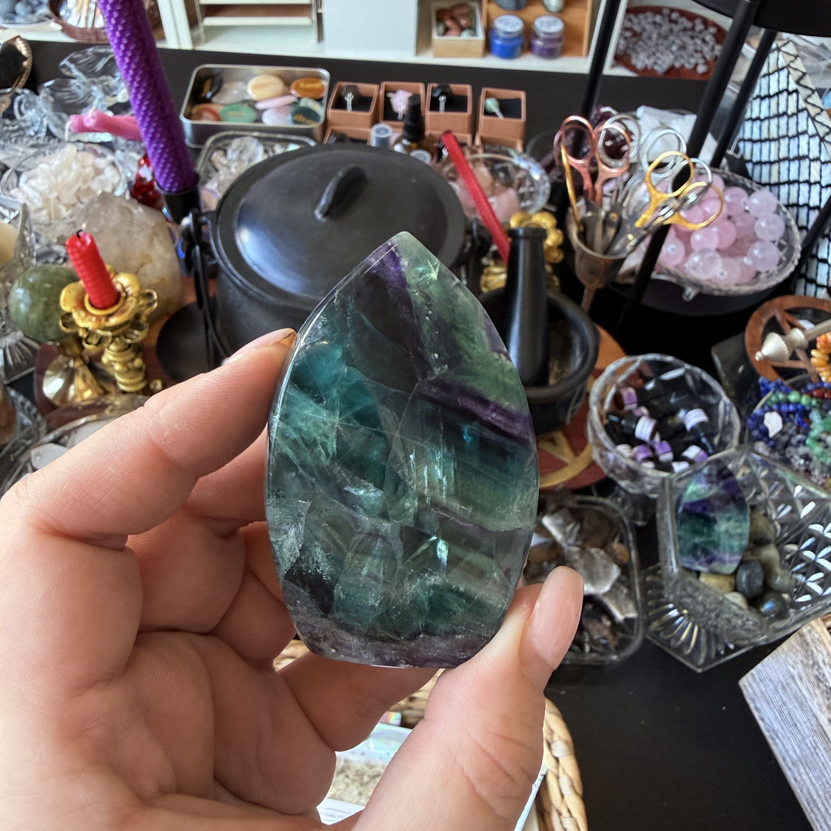 Rainbow Fluorite - Flame