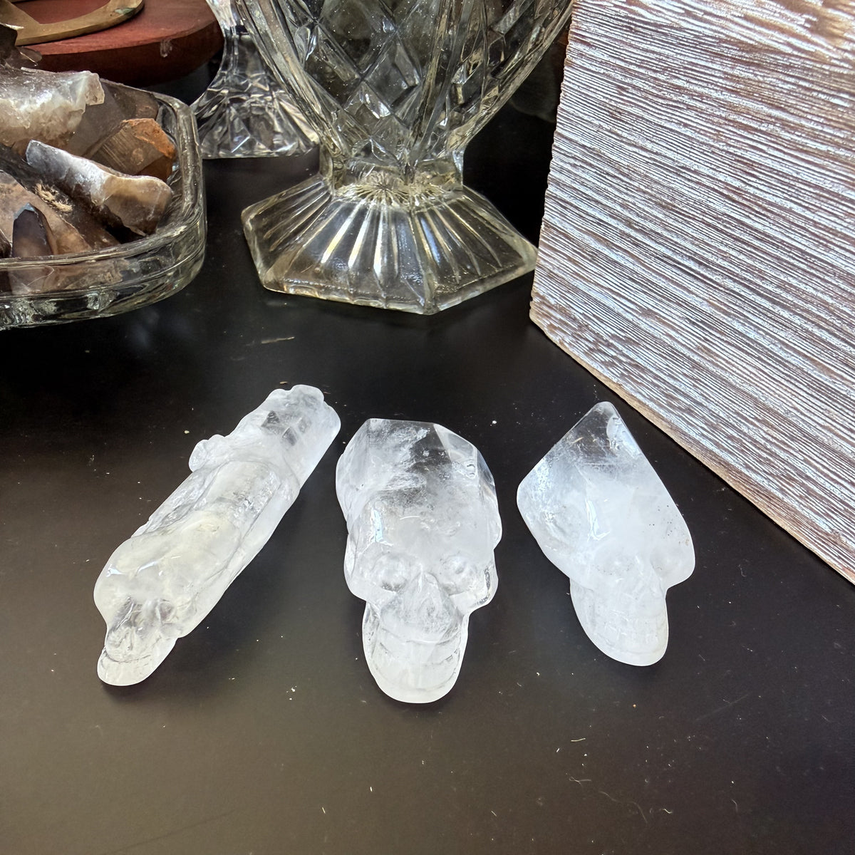 Clear Quartz - Skull Point Carving (A)