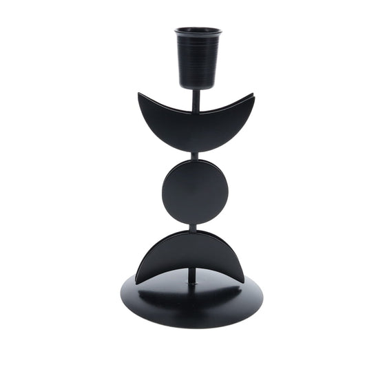 Black Triple Moon Candle Holder
