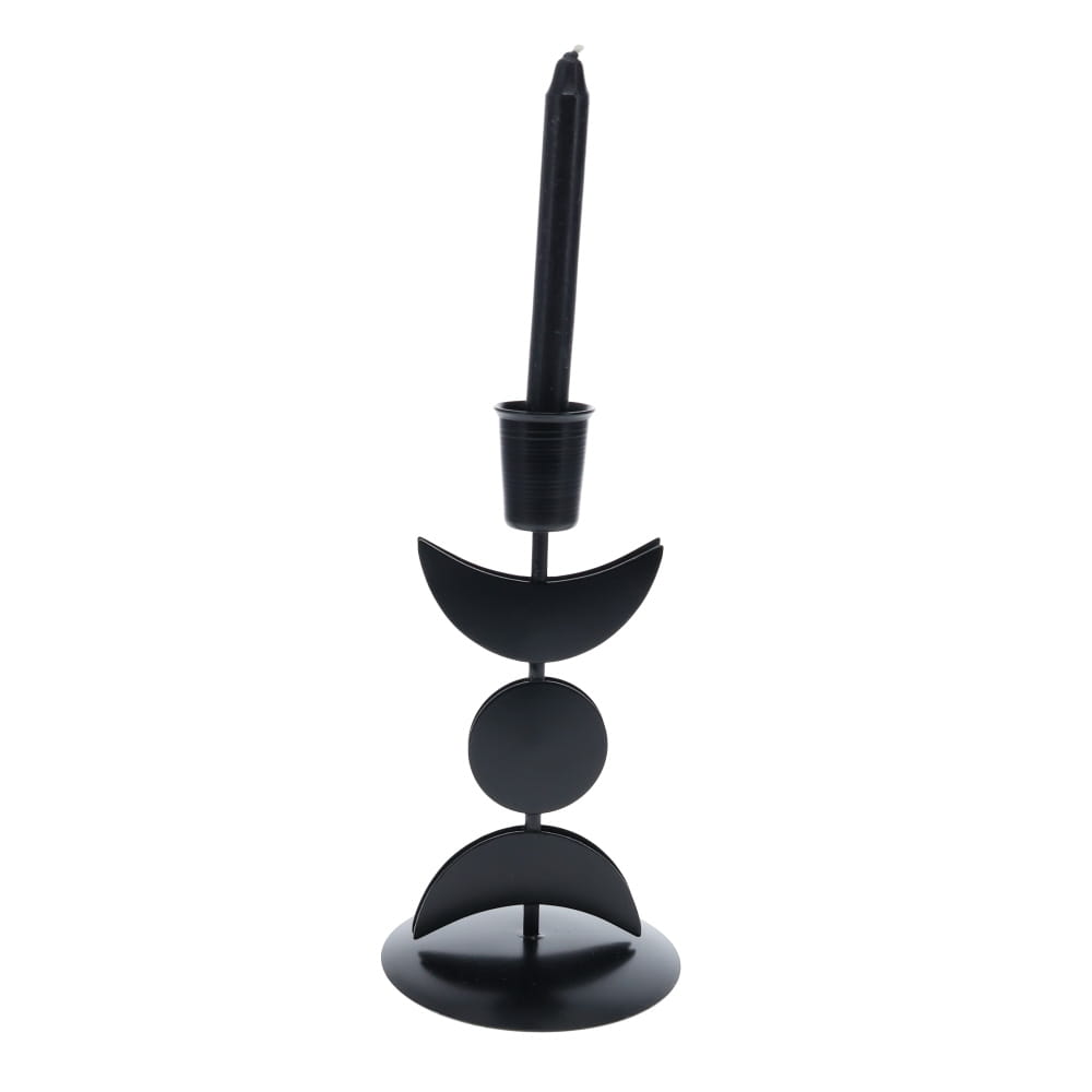 Black Triple Moon Candle Holder
