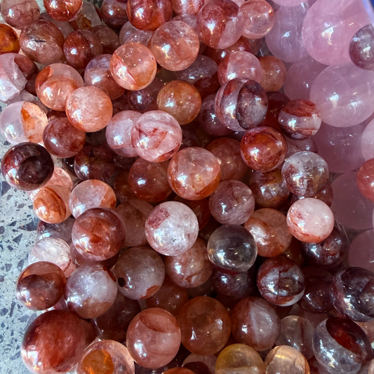 Fire Quartz Spheres