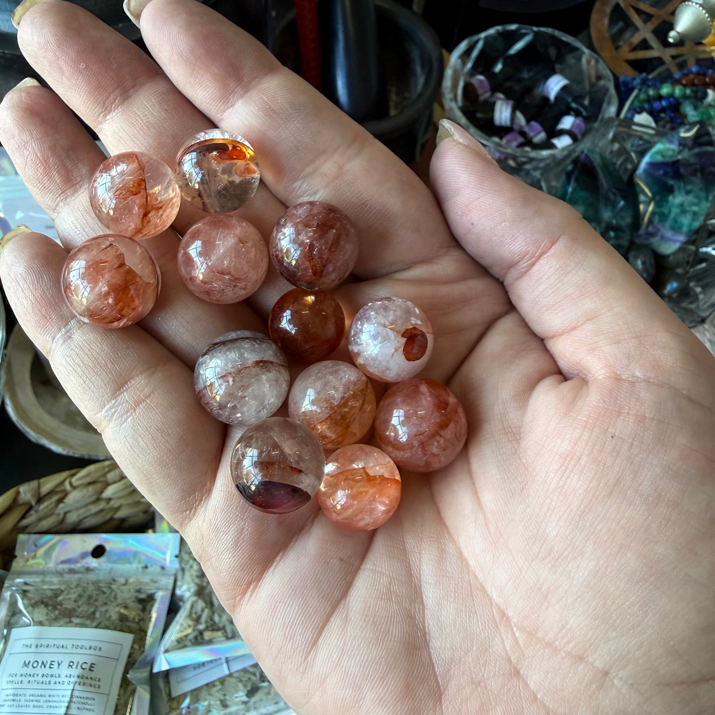 Fire Quartz Spheres