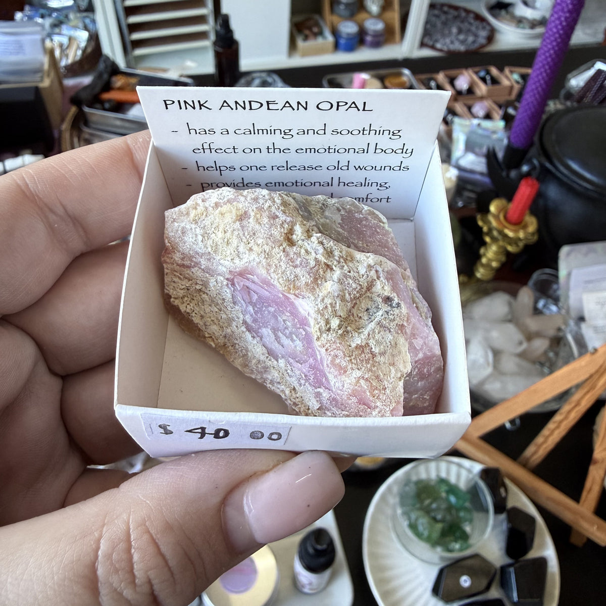 Pink Andean Opal - Boxed Specimen