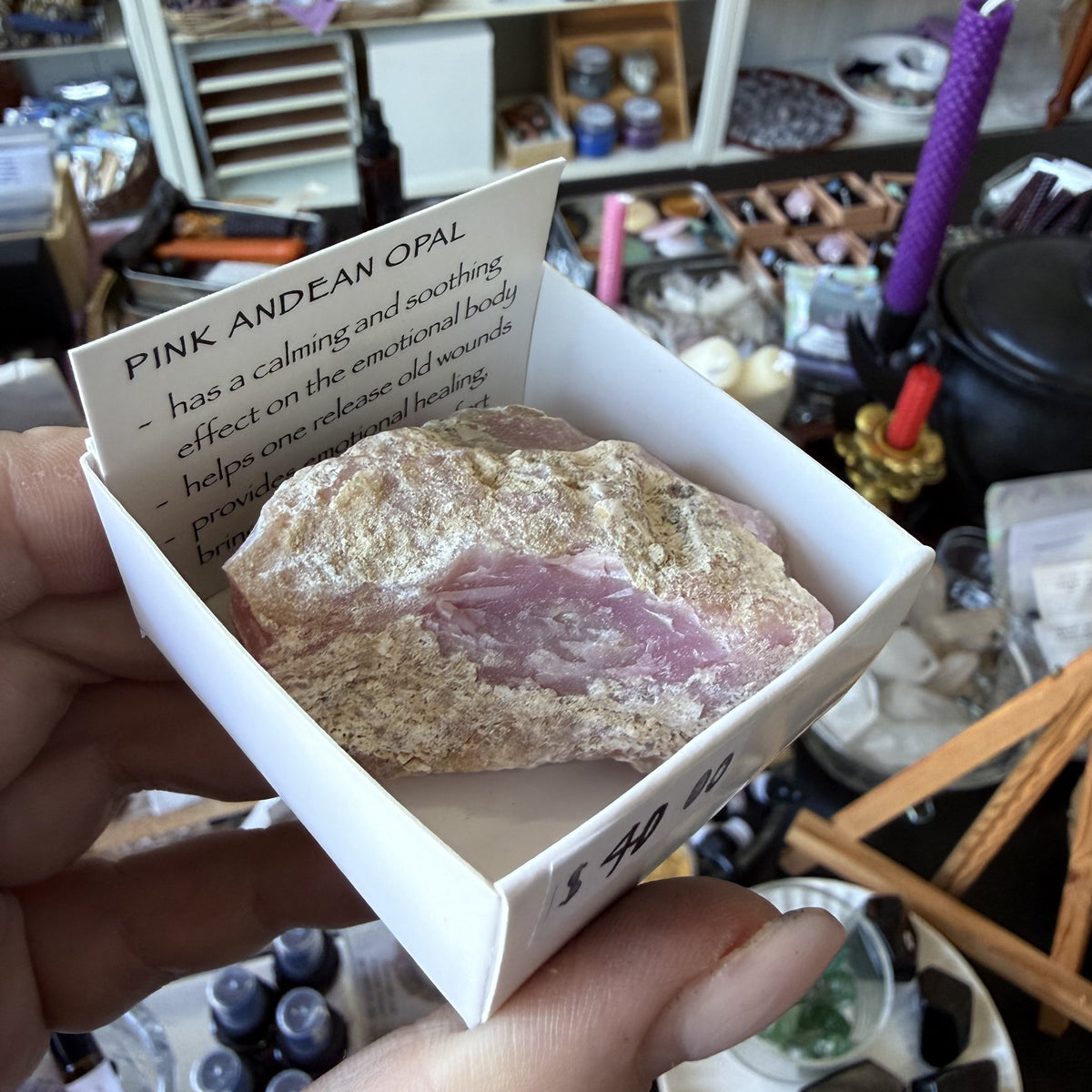 Pink Andean Opal - Boxed Specimen