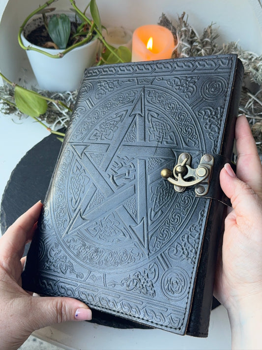 Black Leather Grimoire | Book of Shadows