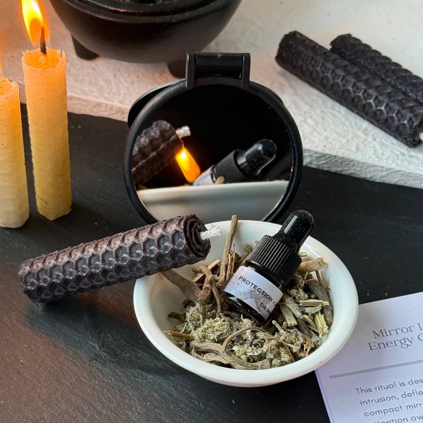 Mirror Locking + Energy Cloaking Ritual Kit