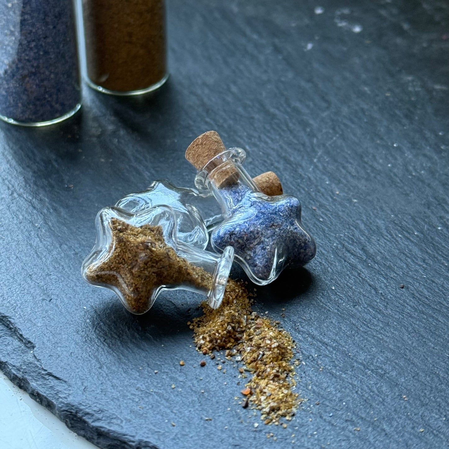 Glass Cork Vial - Star
