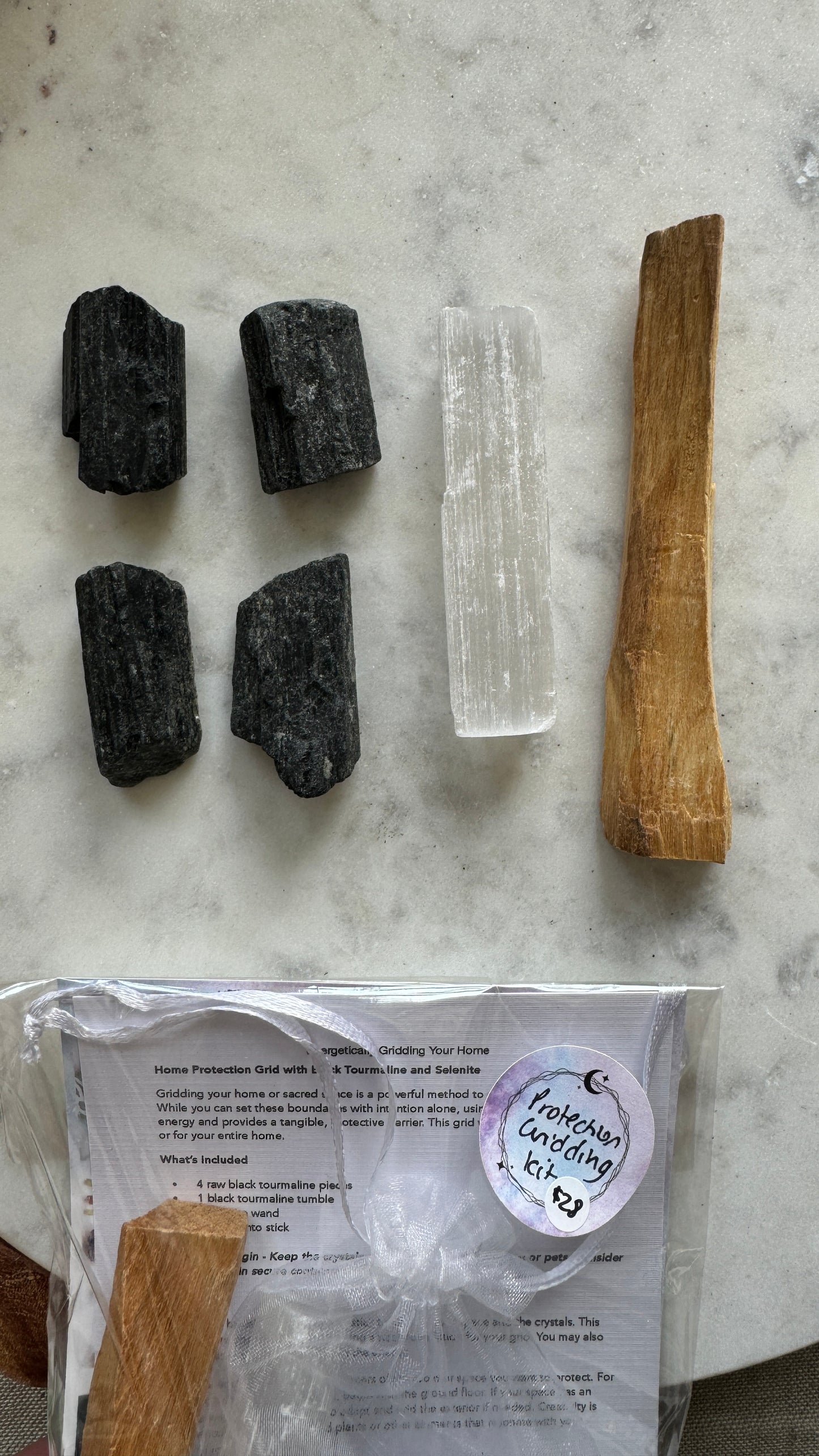 House Crystal Gridding Kit | Protection + Warding