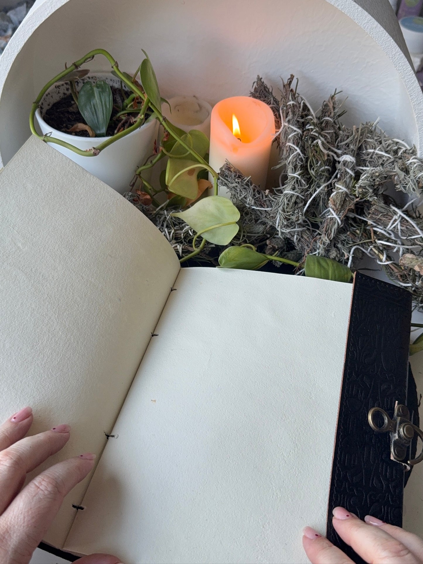 Black Leather Grimoire | Book of Shadows