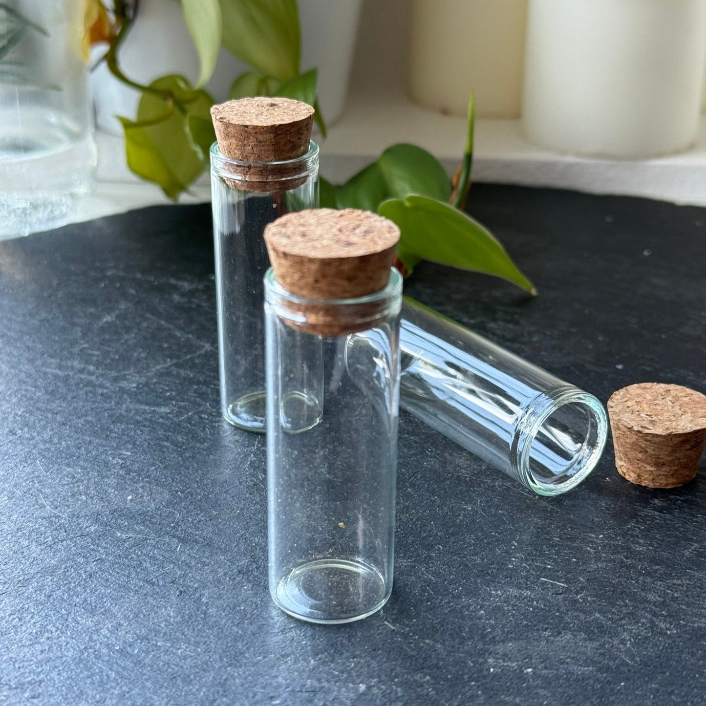 Glass Cork Vial (Medium)
