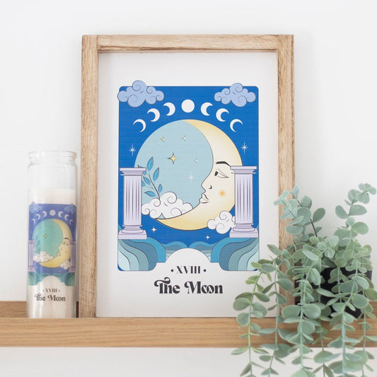 The Moon Celestial Dreams Wooden Framed Wall Print