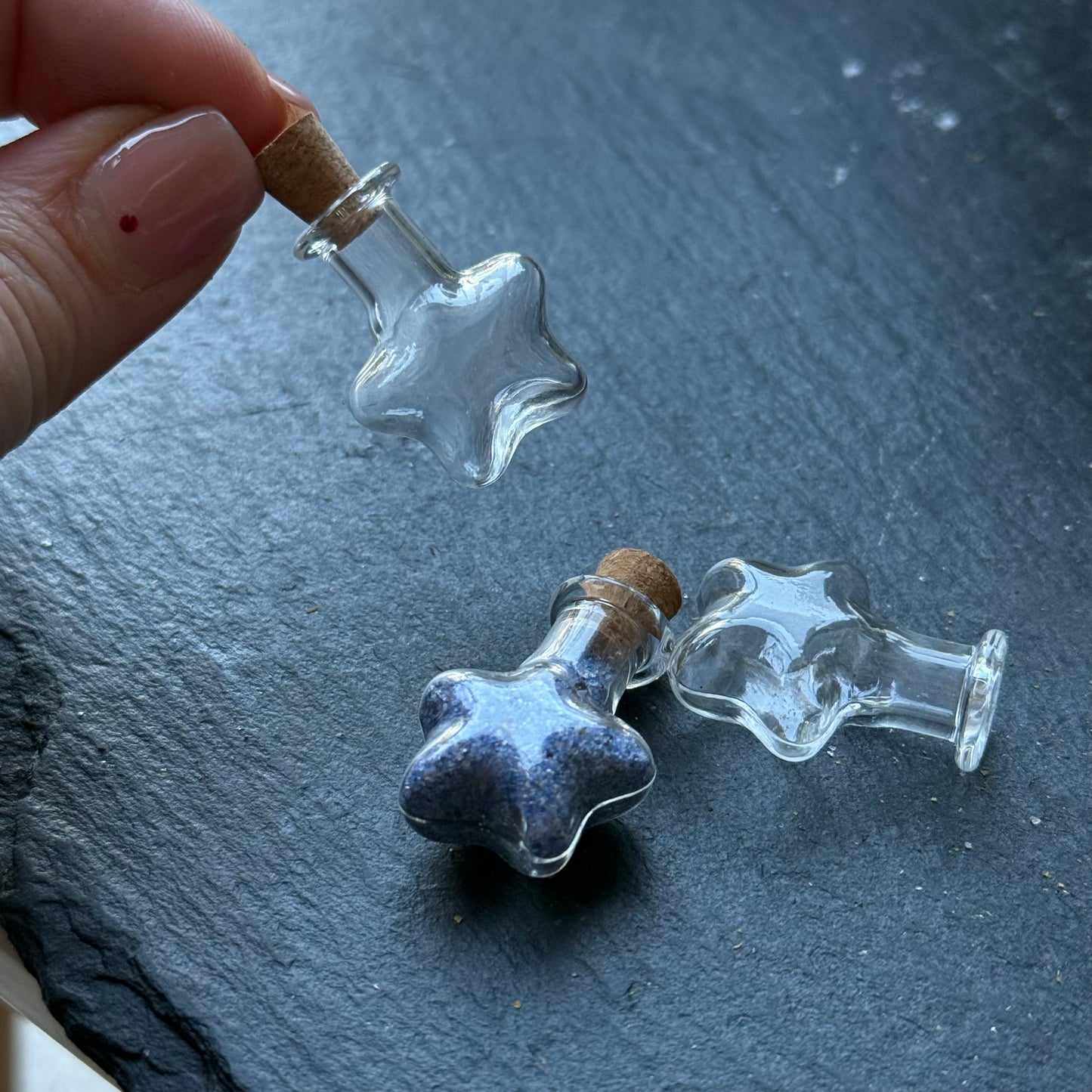 Glass Cork Vial - Star