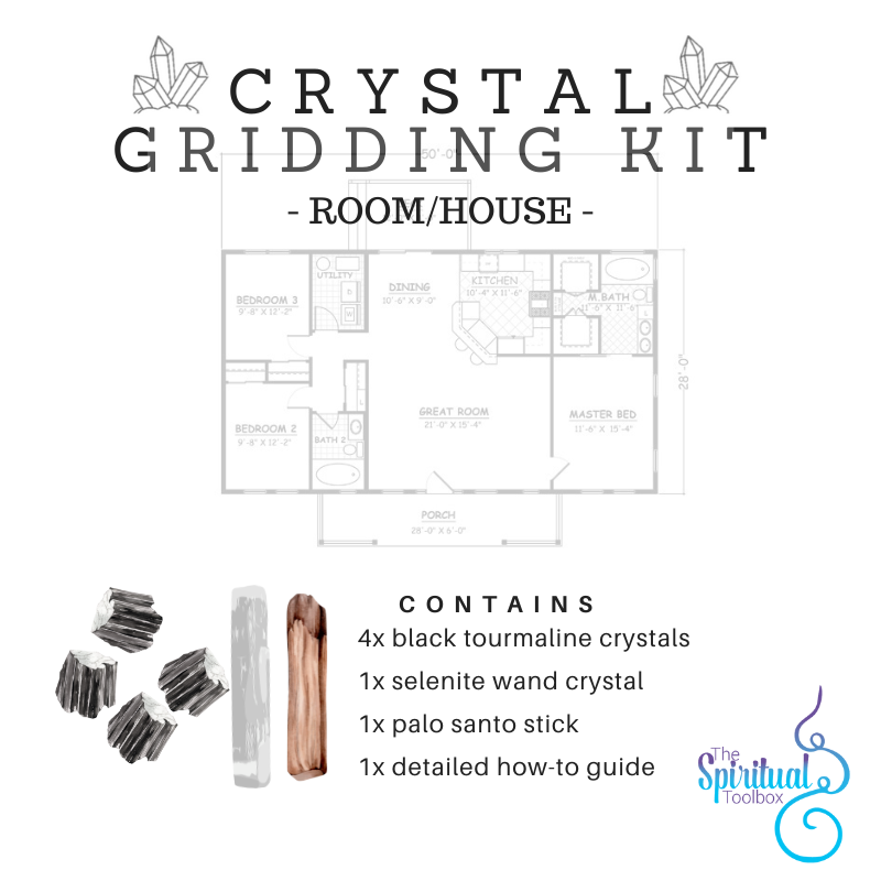 House Crystal Gridding Kit | Protection + Warding