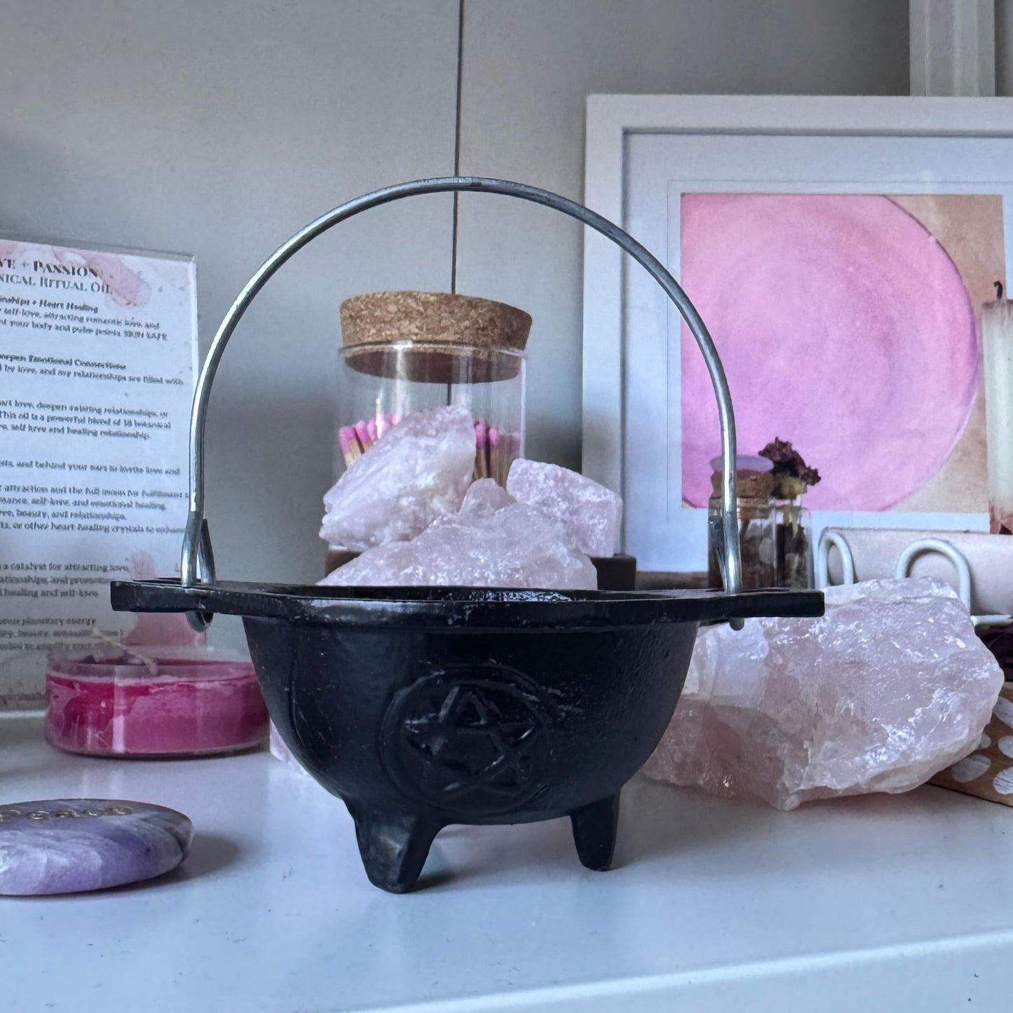 Pentagram Cauldron - Cast Iron