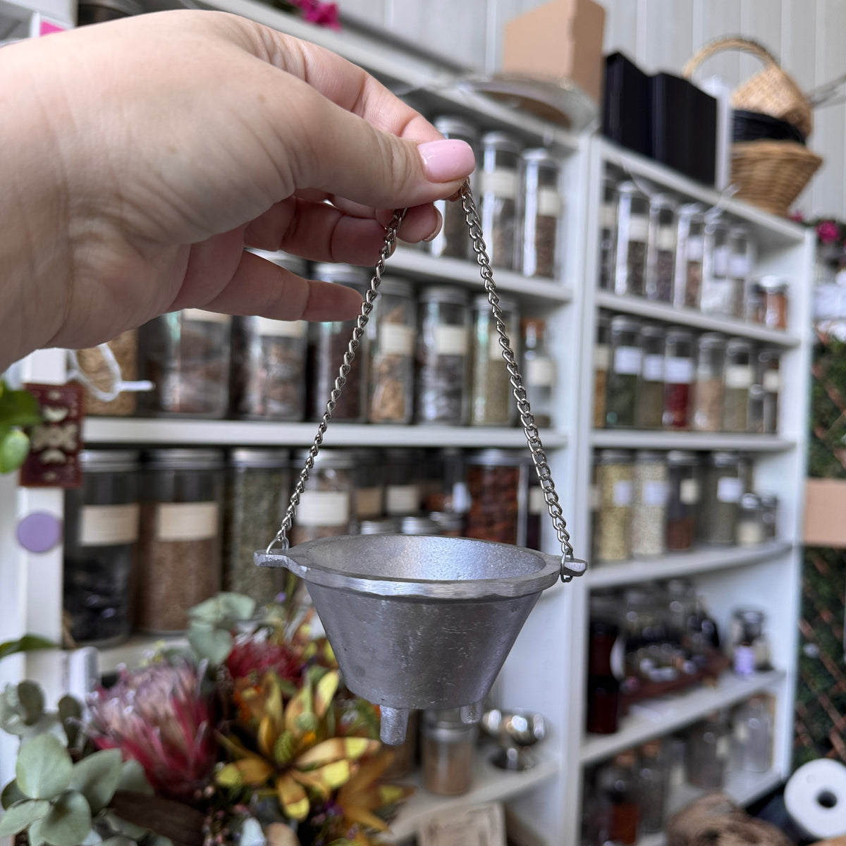 Aluminium Silver Cauldron | Hanging Cauldron
