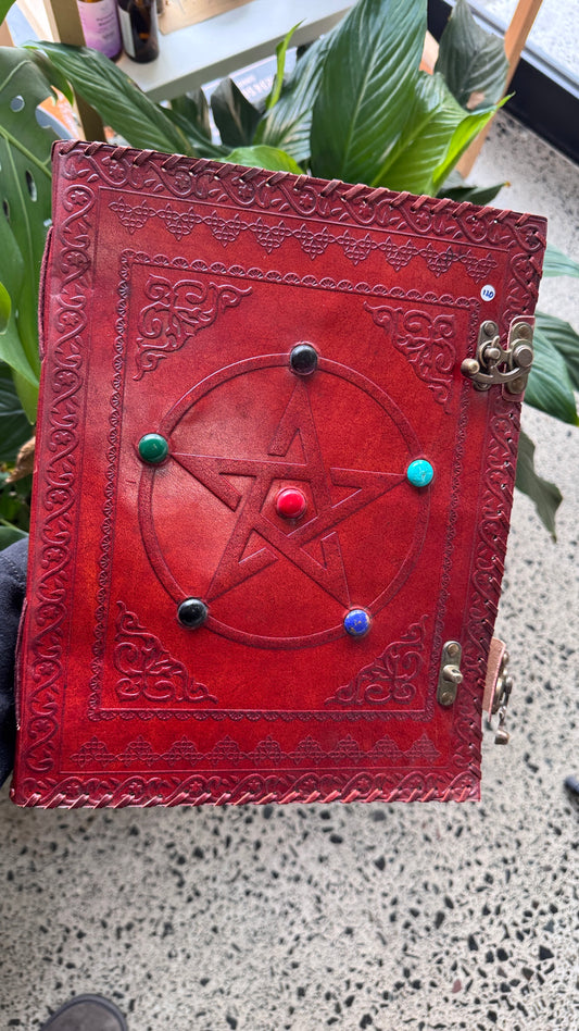 XL Book of Shadows / Grimoire Journal | With Pentagram
