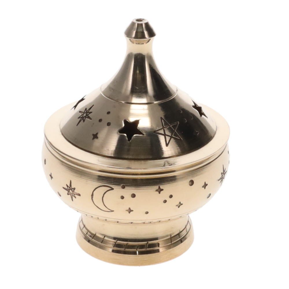 Engraved Brass Incense Burner