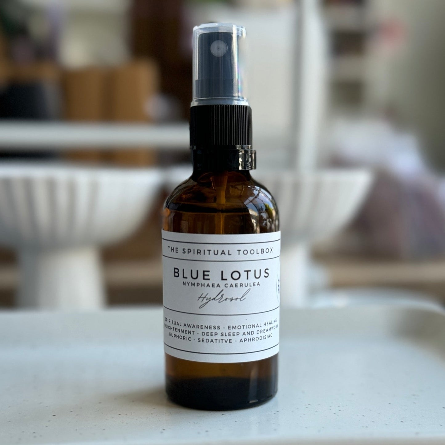 Organic Blue Lotus Hydrosol Bottle Spiritual 1